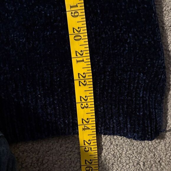 Loft Chenille Navy Sweater. Size Medium - Picture 6 of 6